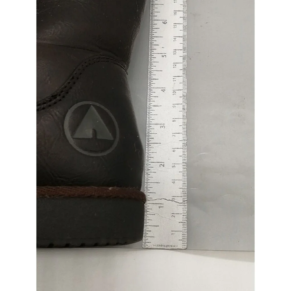 Airwalk Boots Womens Brown 6 Snow Winter Shoes Leather Sherpa Lined 134617